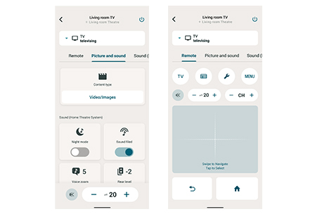 Image: BRAVIA Connect app allows users to operate BRAVIA and BRAVIA Theatre Bar via VoiceOver/TalkBack