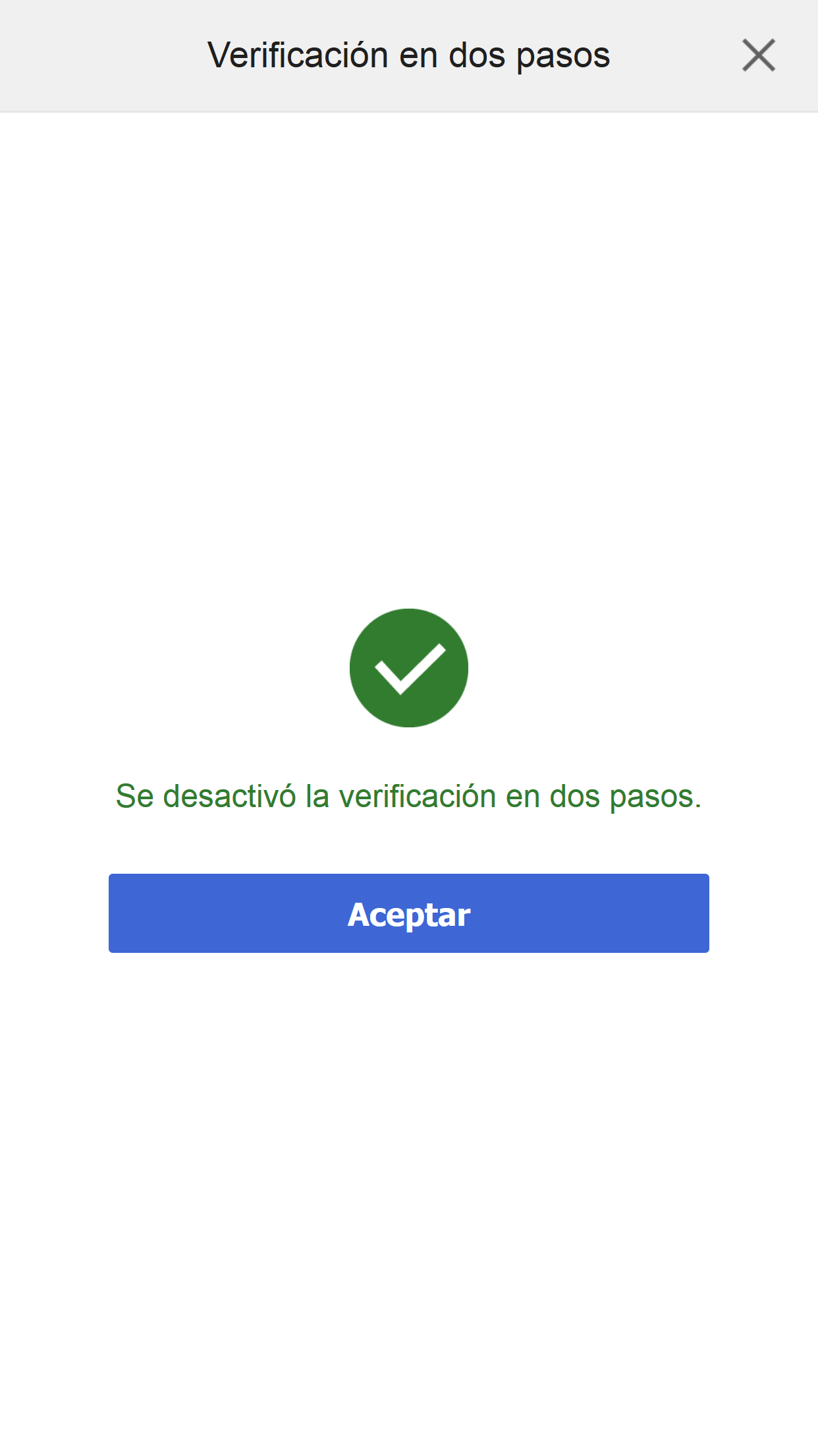 2-Step Verification invalidate success